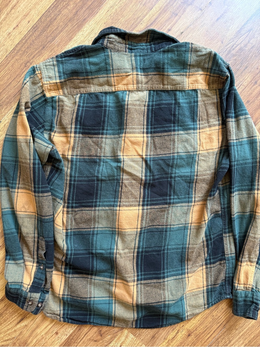 Sonoma Teal & Yellow Plaid Button-Down Shirt - Picture 9 of 12